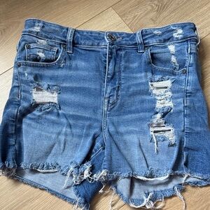 American Eagle Outfitters Ripped Blue Jean Shorts